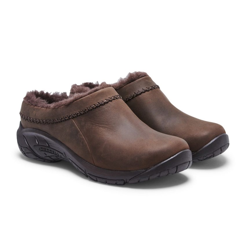 Chaussure Casual Merrell Encore Ice 4 Leather Marron Foncé Femme | U.P.DTSJ